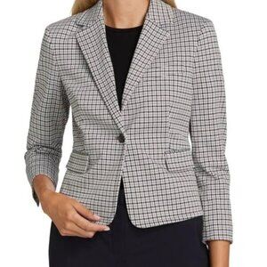 Theory Plaid Micro Blazer, Slim Fit, size 4